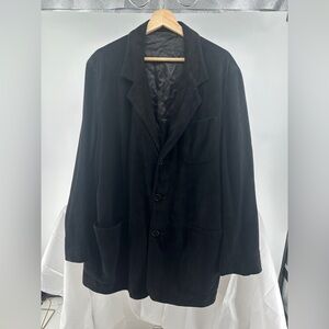 Zegna black suede sports jacket blazer jacket